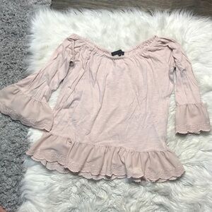 Sanctuary Light Pink Off-Shoulder Top